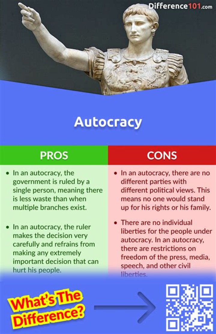 Are the pros and cons of autocracy?
