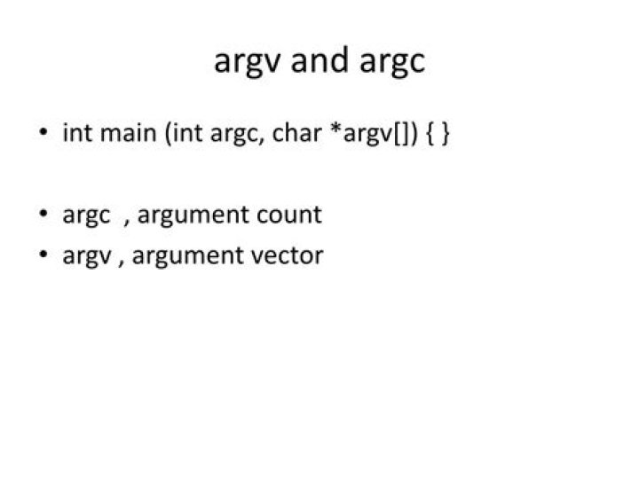 argv and argc