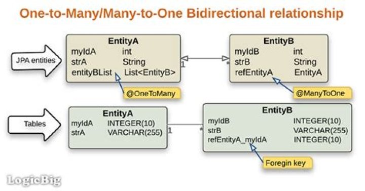 Bidirectional one-to-many association