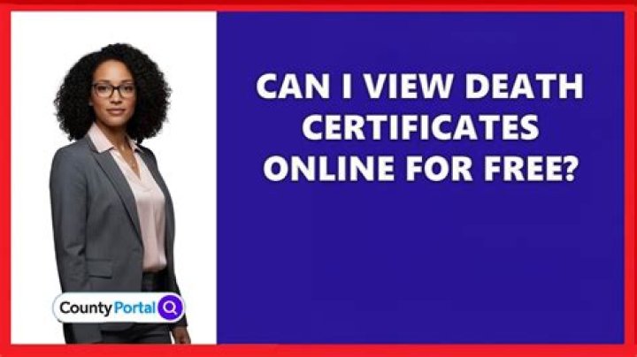 Can i view death certificates online for free?