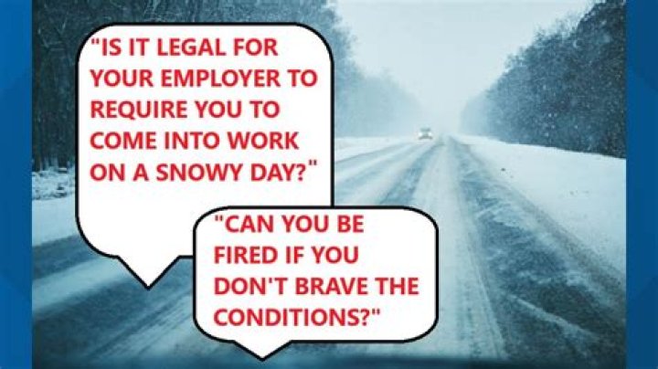Can you be fired for being snowed in?