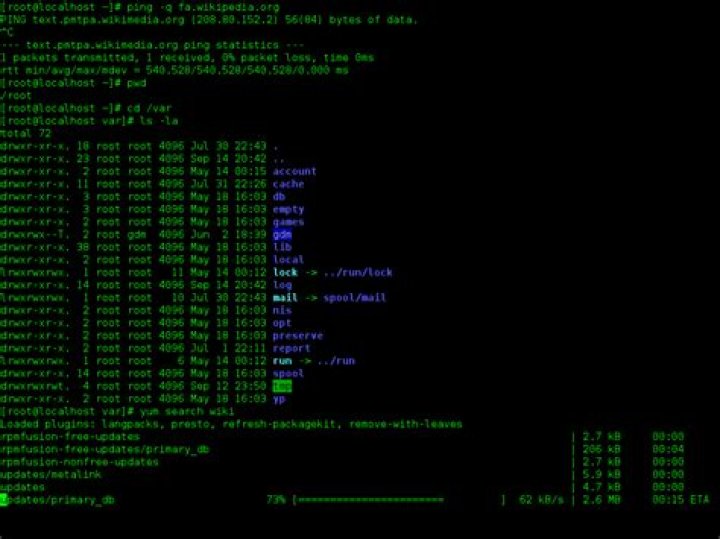 Command line screenshot