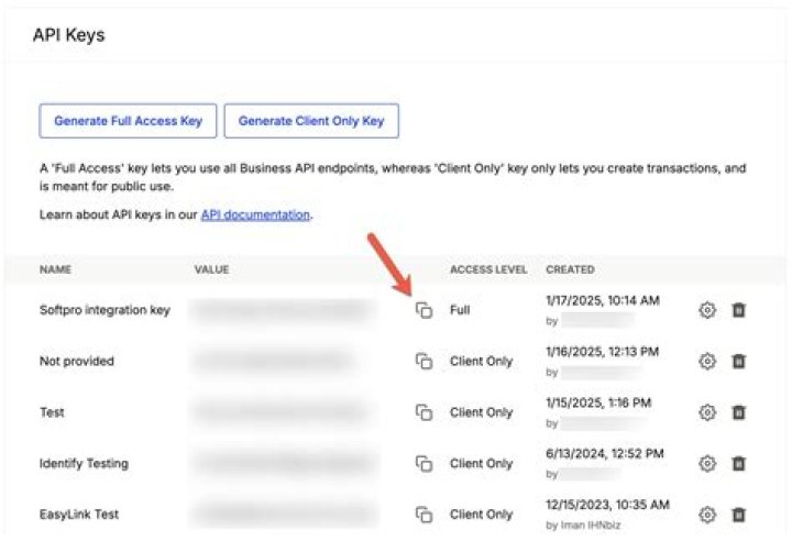 Copy the API KEY