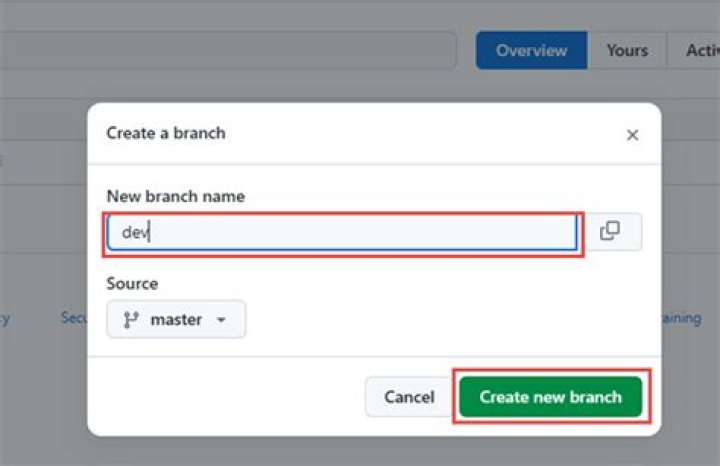 Create a branch