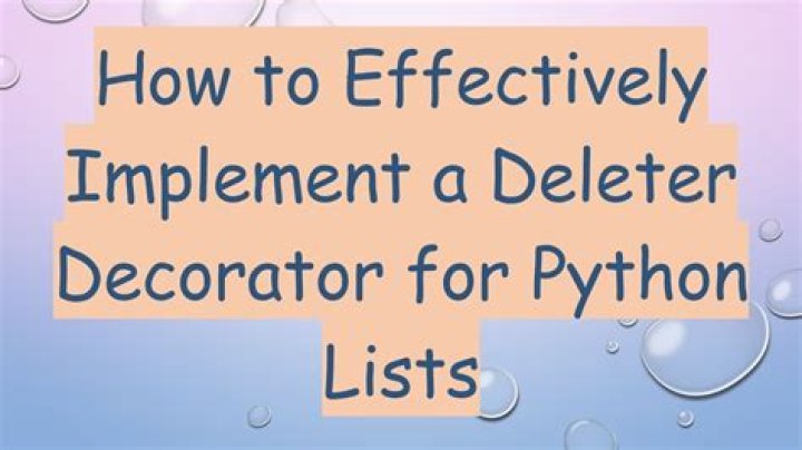 deleter decorator using Property in Python