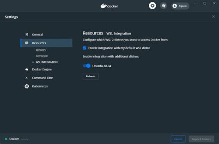 Docker Desktop distro integration