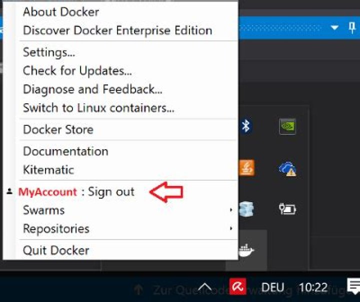 Docker Logged in