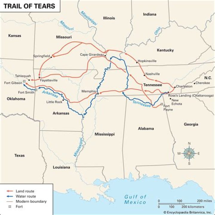 During the trail of tears?