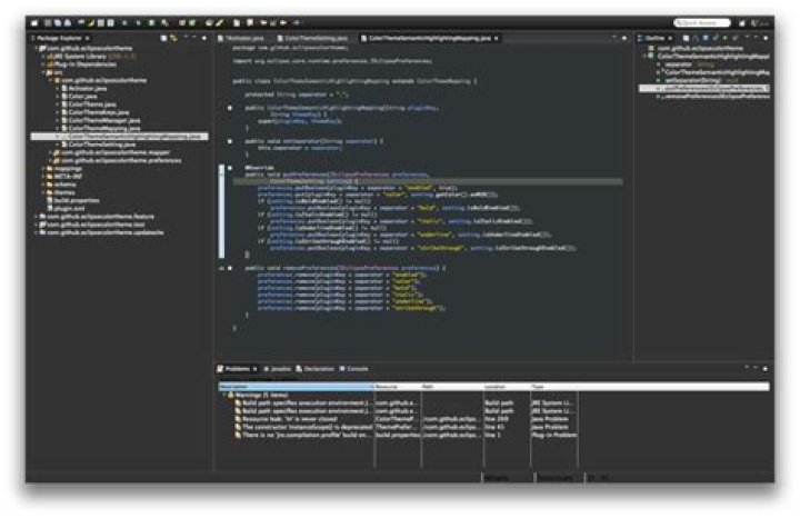 Eclipse fully dark theme