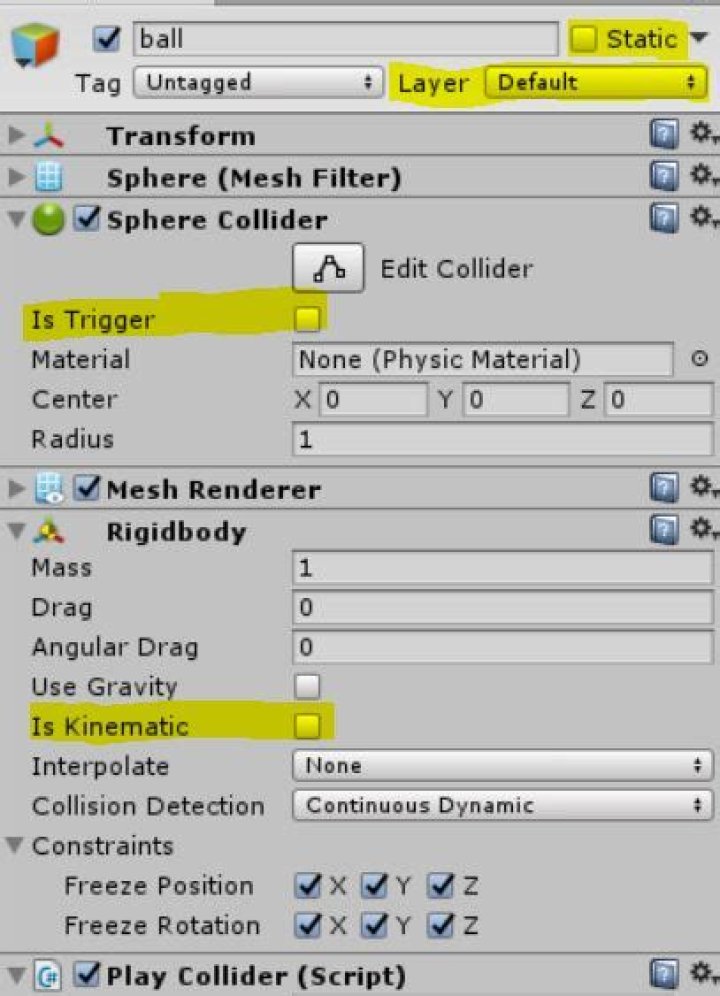 example colider configuration