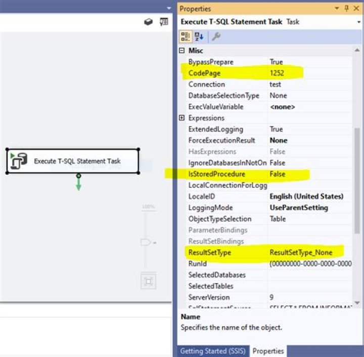 Execute SQL Task
