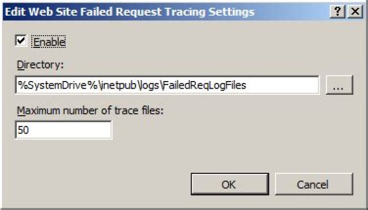 Failed Request Trace