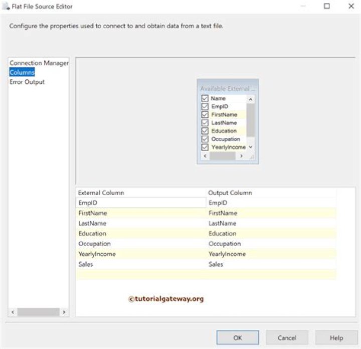 Flat File Source Connection Manager