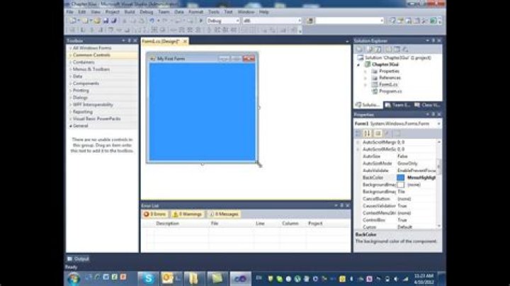 GUI in Visual Studio