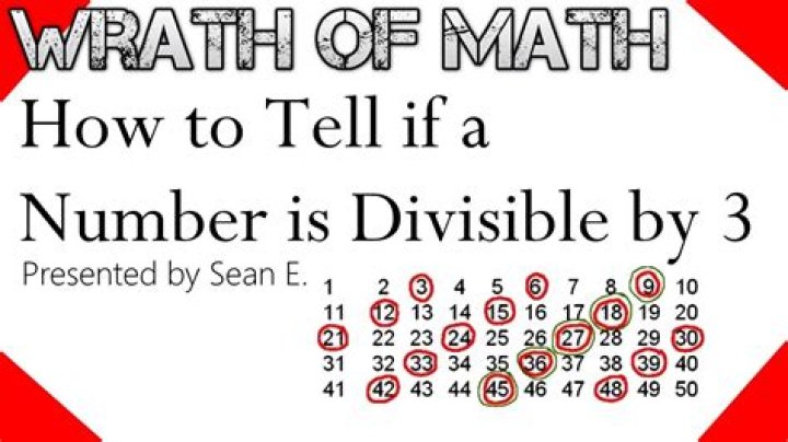 How do you tell if a number is divisible by 3?