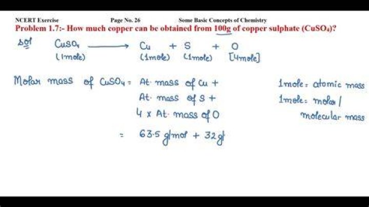 How much copper is obtained from 100g of cuso4?