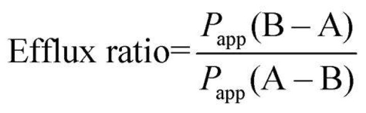 How to calculate efflux ratio?