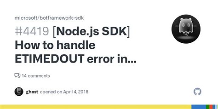 How to handle ETIMEDOUT error?