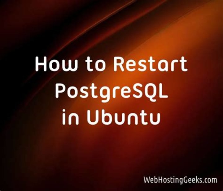 How to restart PostgreSQL in Ubuntu 18.04