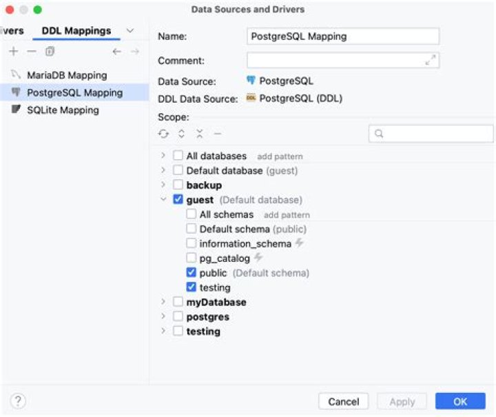 IntelliJ DDL