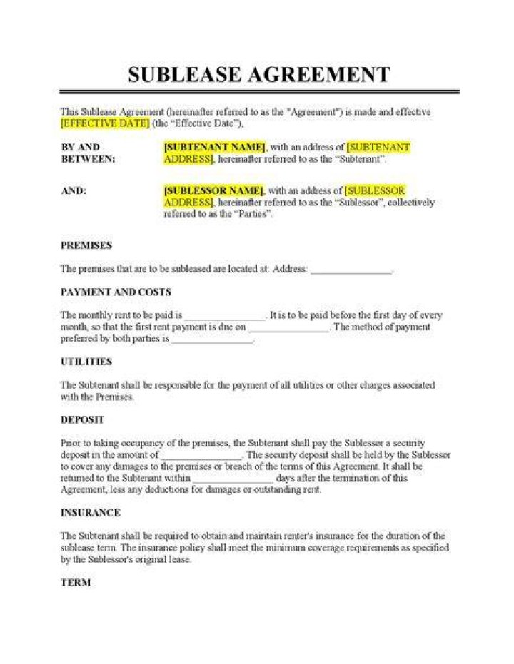 Is a sublease legal?