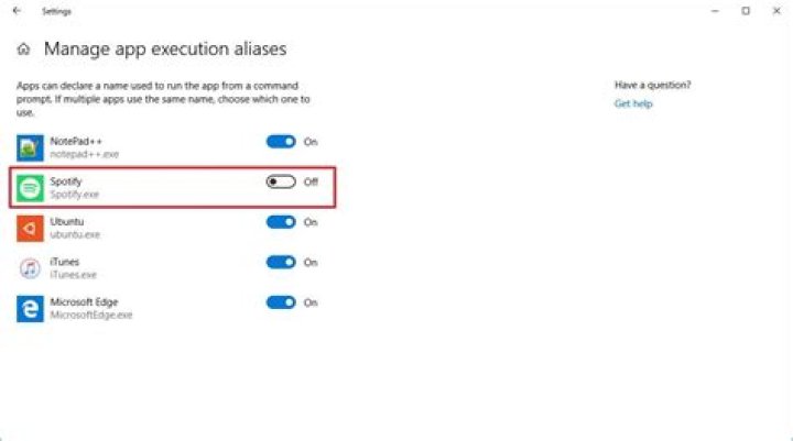 manage app execution aliases