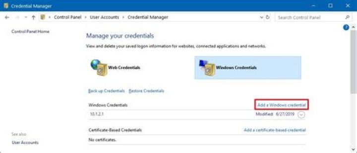 Manage Windows Credentials