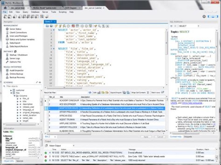 MySQLWorkbench open sql file