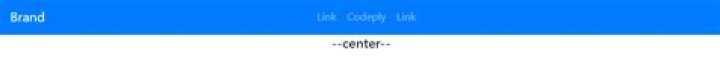Navbar brand left, dead center links