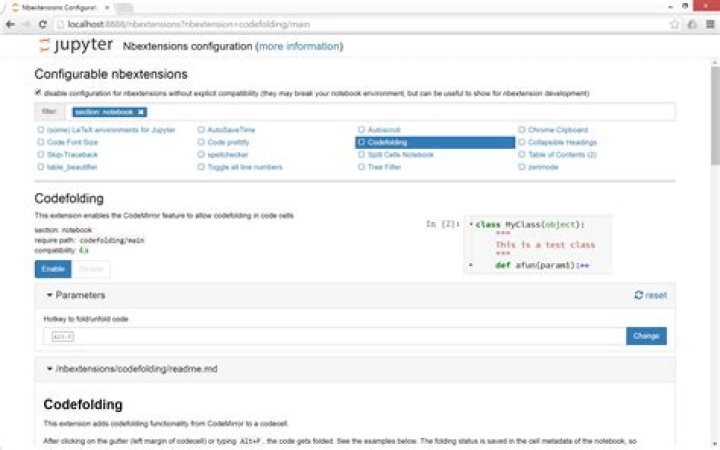 nbextensions configurators