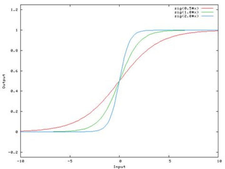 network output, given different w0 weights