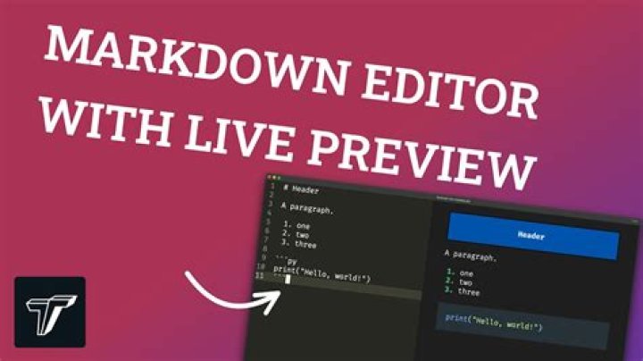 -- Preview Markdown live while editing