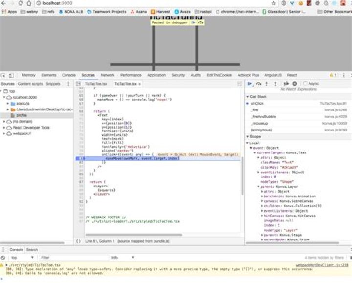 React Konva Event target Index