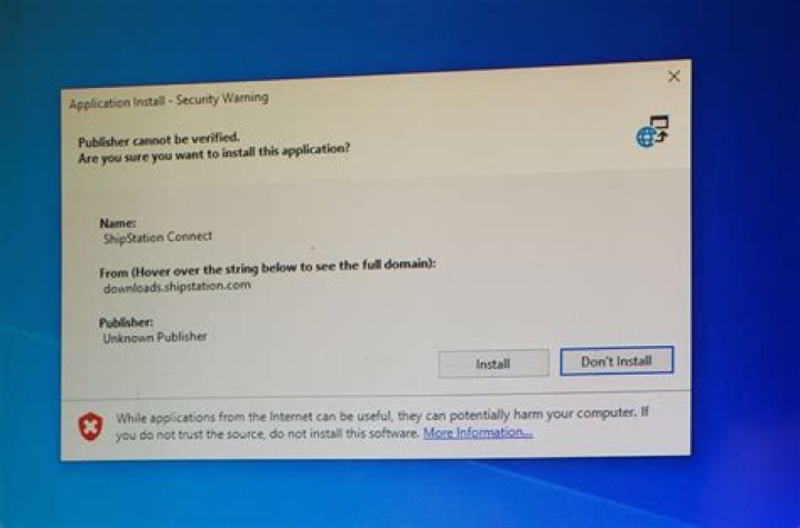 screenshot of installer running