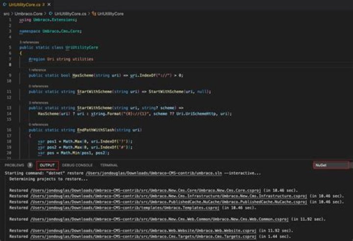 screenshot:replace package versions with an asterisk