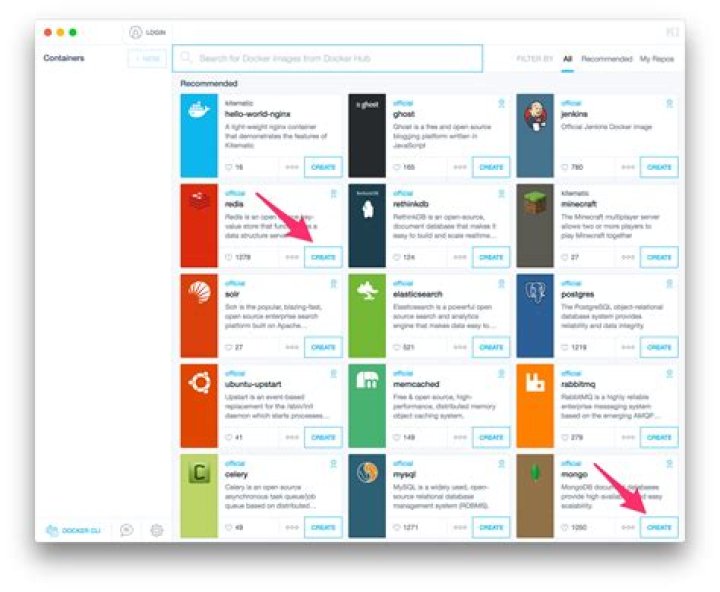 Select Kitematic from menu