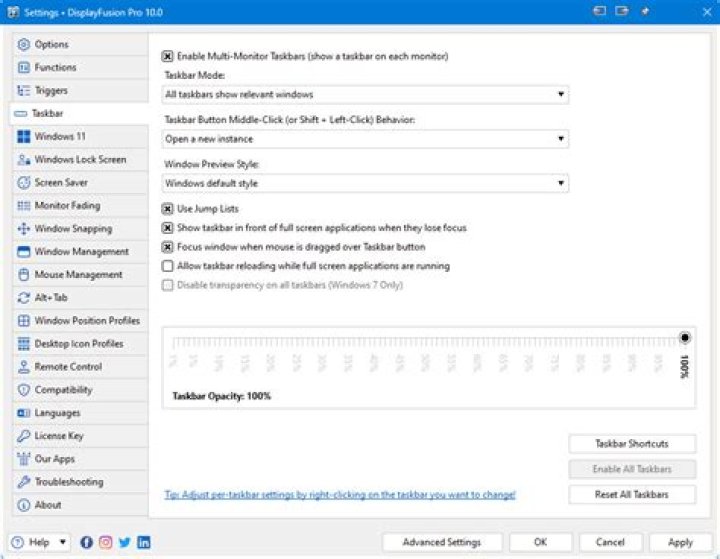 Settings -> Basic screenshot