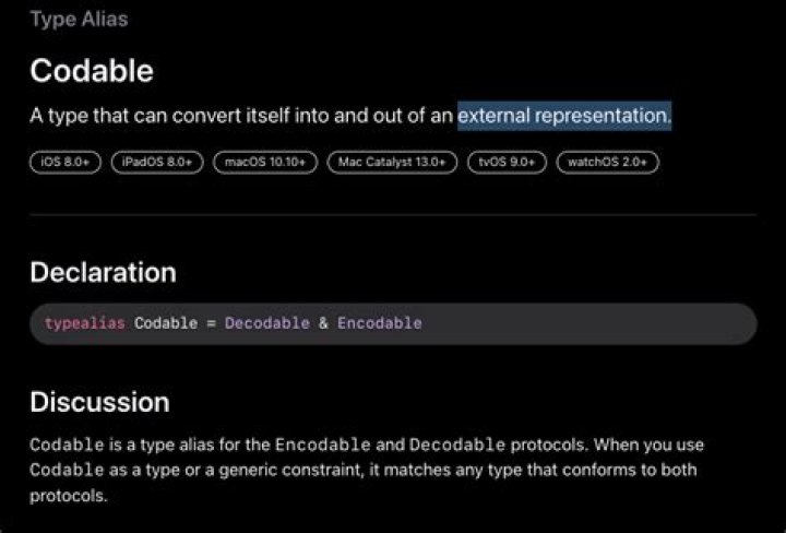 String has codable protocol so class has no error