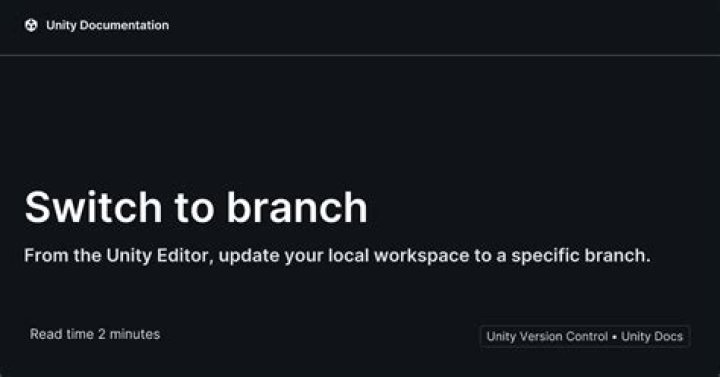 switch to branch