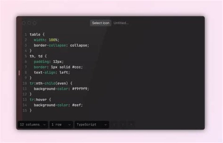 table code