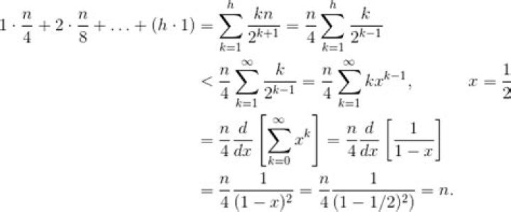 Taylor series for buildHeap complexity