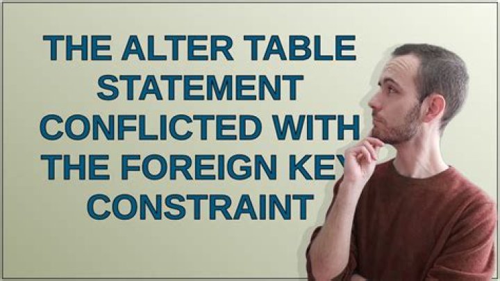 The ALTER TABLE statement conflicted with the FOREIGN KEY constraint