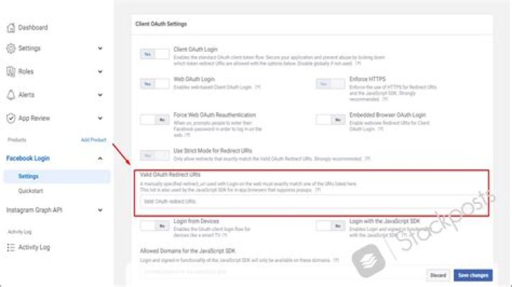 Valid OAuth Redirect URIs