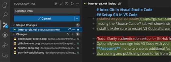 VS Code > Source Control > Merge Changes (Example)