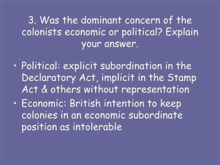 Was the dominant concern of the colonists?