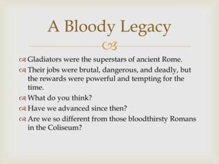 Were the romans bloodthirsty?