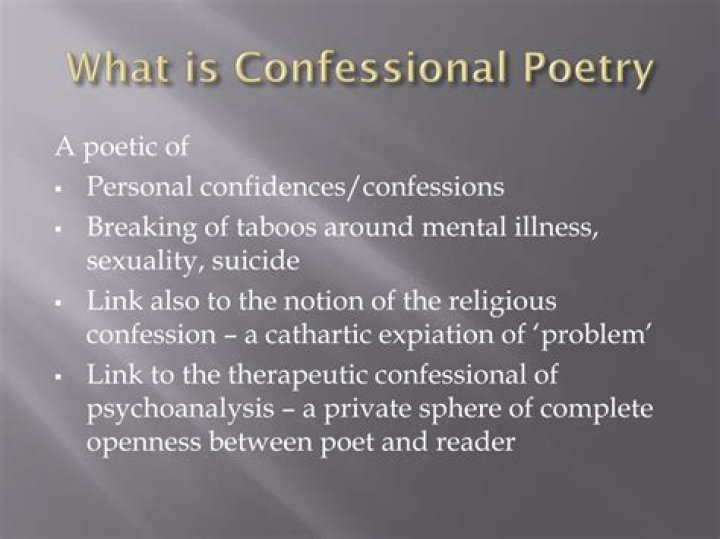 What is confessionalism in literature?