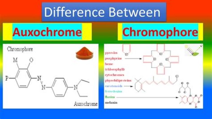 What is the difference between chromophore and auxochrome?