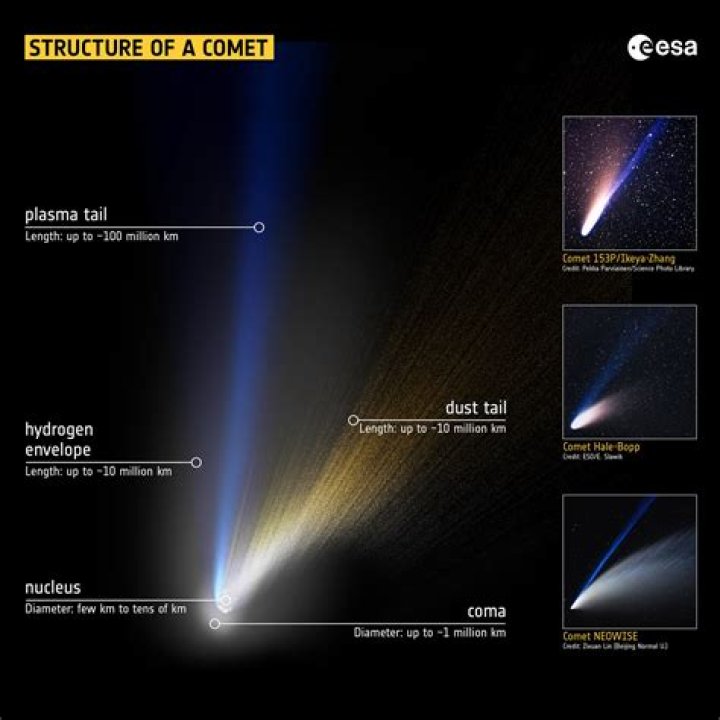 What is the nucleus of comet made of?
