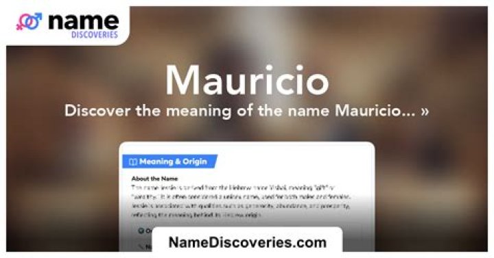 Whats the meaning of the name mauricio?